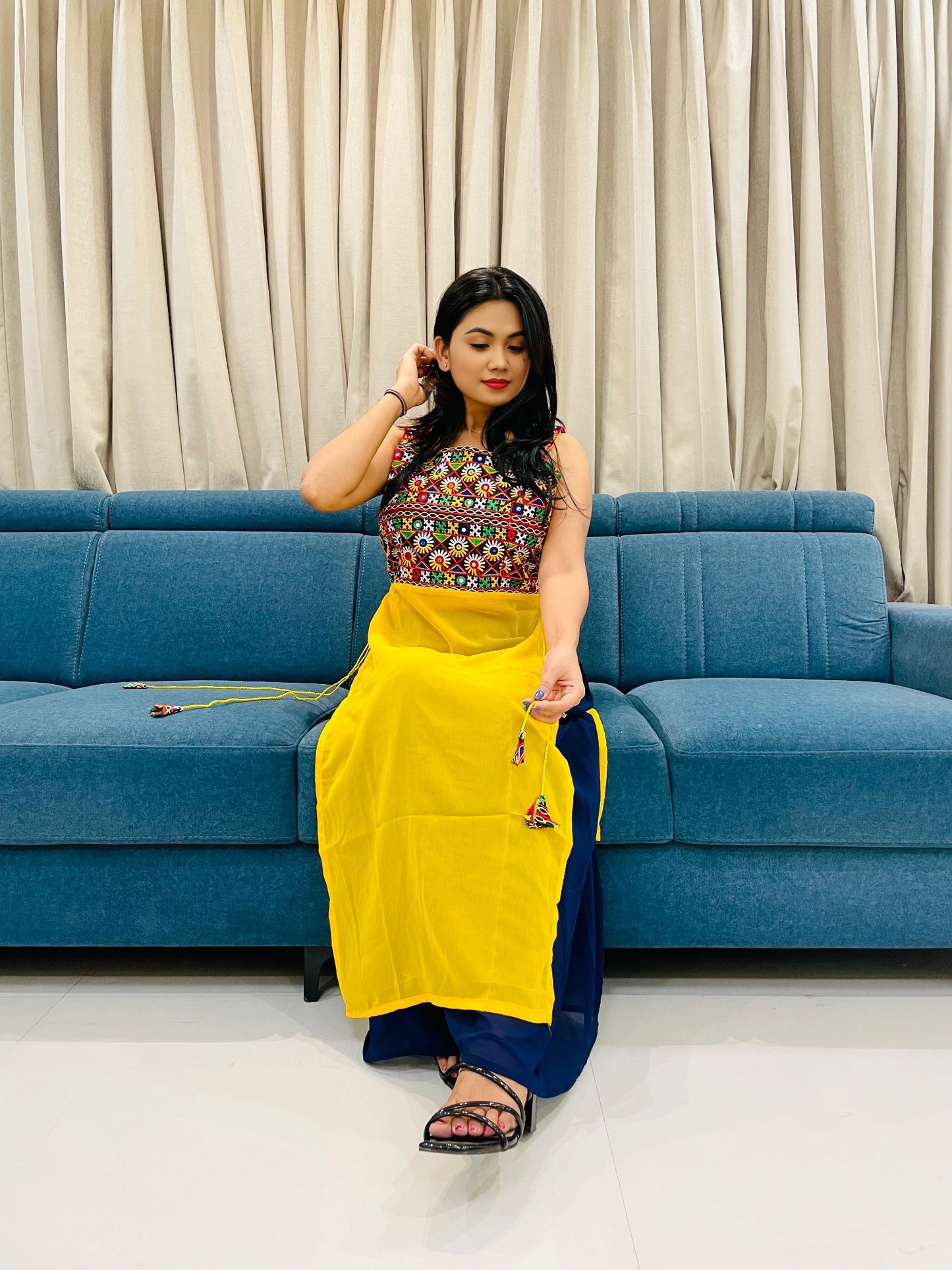 Navratri Special Traditional Georgette Kurti for Women