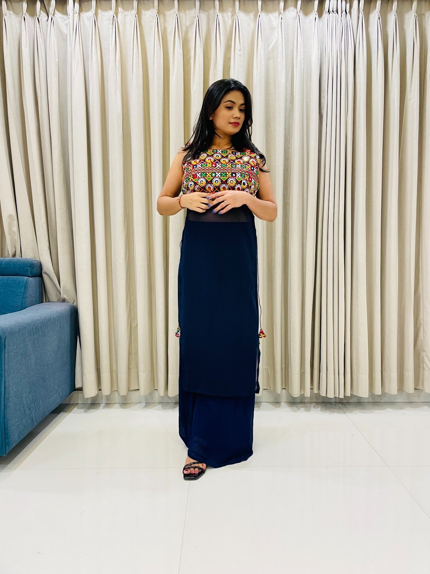 Navratri Special Traditional Georgette Kurti for Women