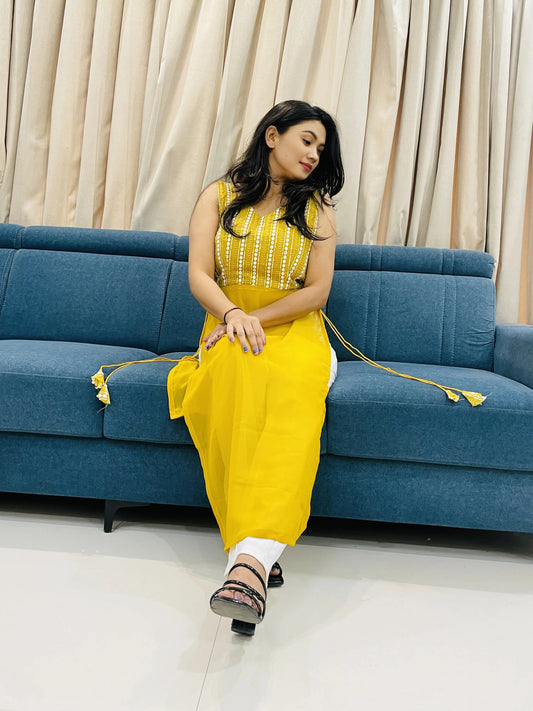 Navratri Special Traditional Georgette Kurti