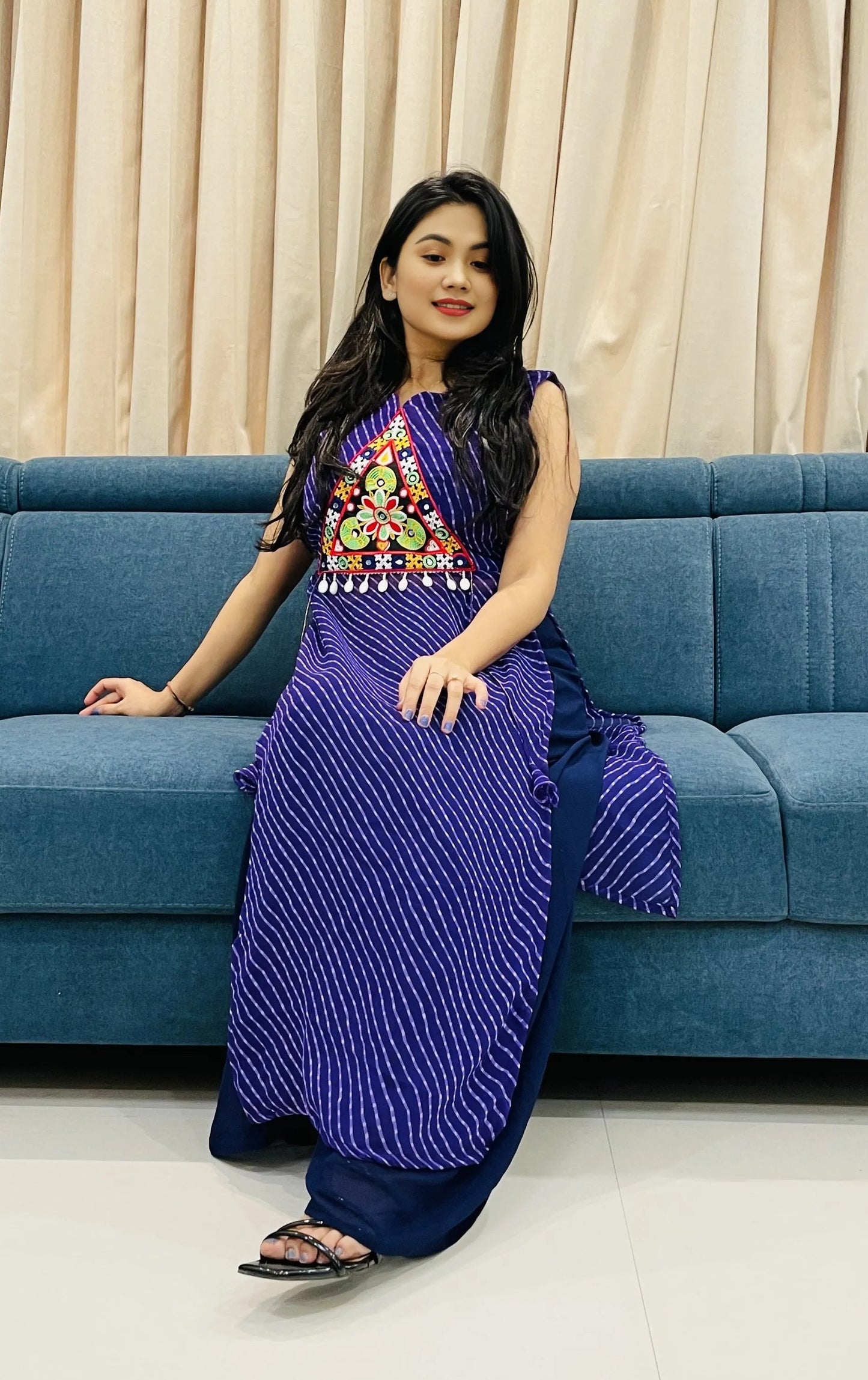 Festive Women's Bandhani Kurti – Navratri Special