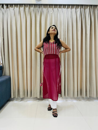 Navratri Special Traditional Georgette Kurti