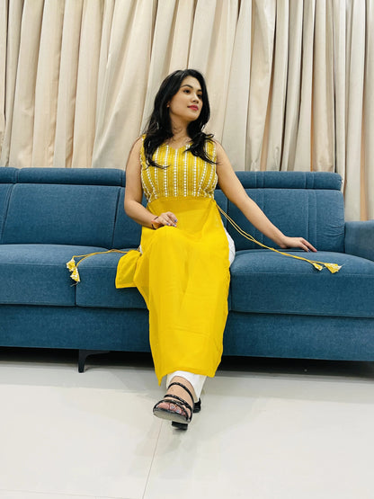 Navratri Special Traditional Georgette Kurti