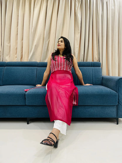 Navratri Special Traditional Georgette Kurti