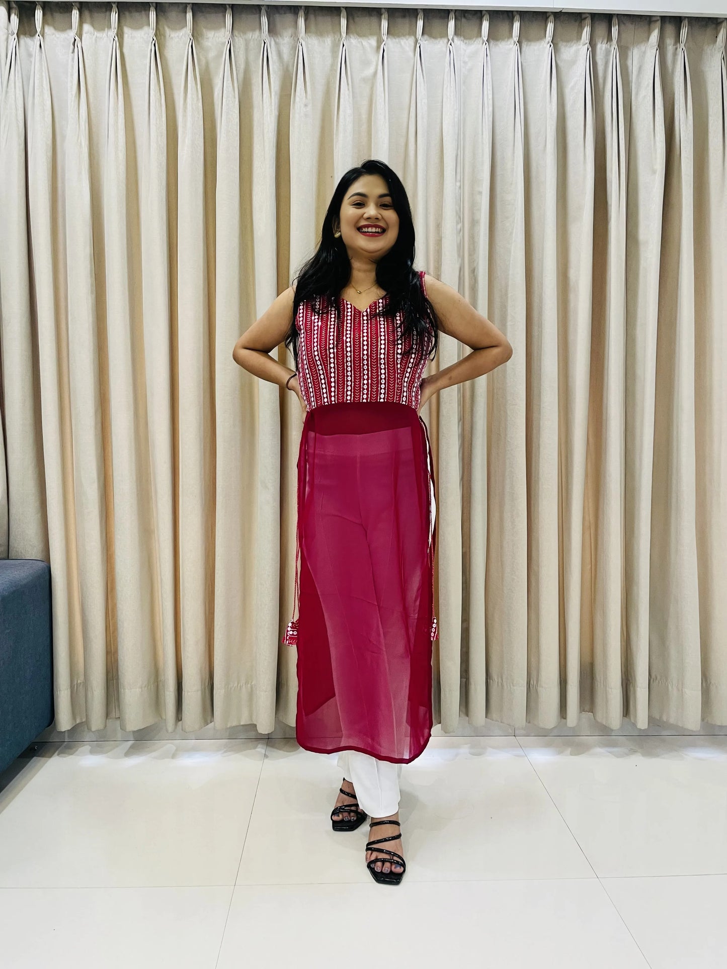 Navratri Special Traditional Georgette Kurti