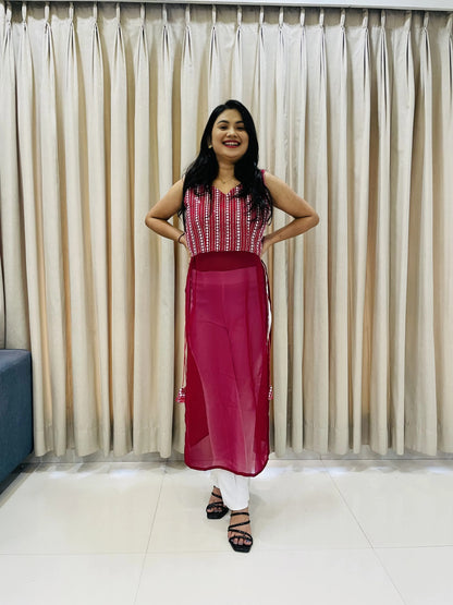 Navratri Special Traditional Georgette Kurti
