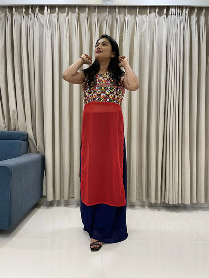 Navratri Special Embroidered Georgette Kurti for Women