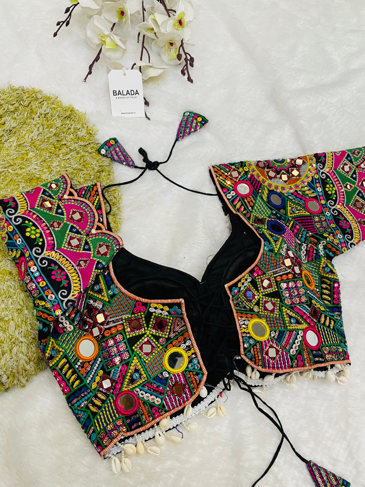Designer Embroidered Navratri Blouse – Heavy Mirror Work Choli