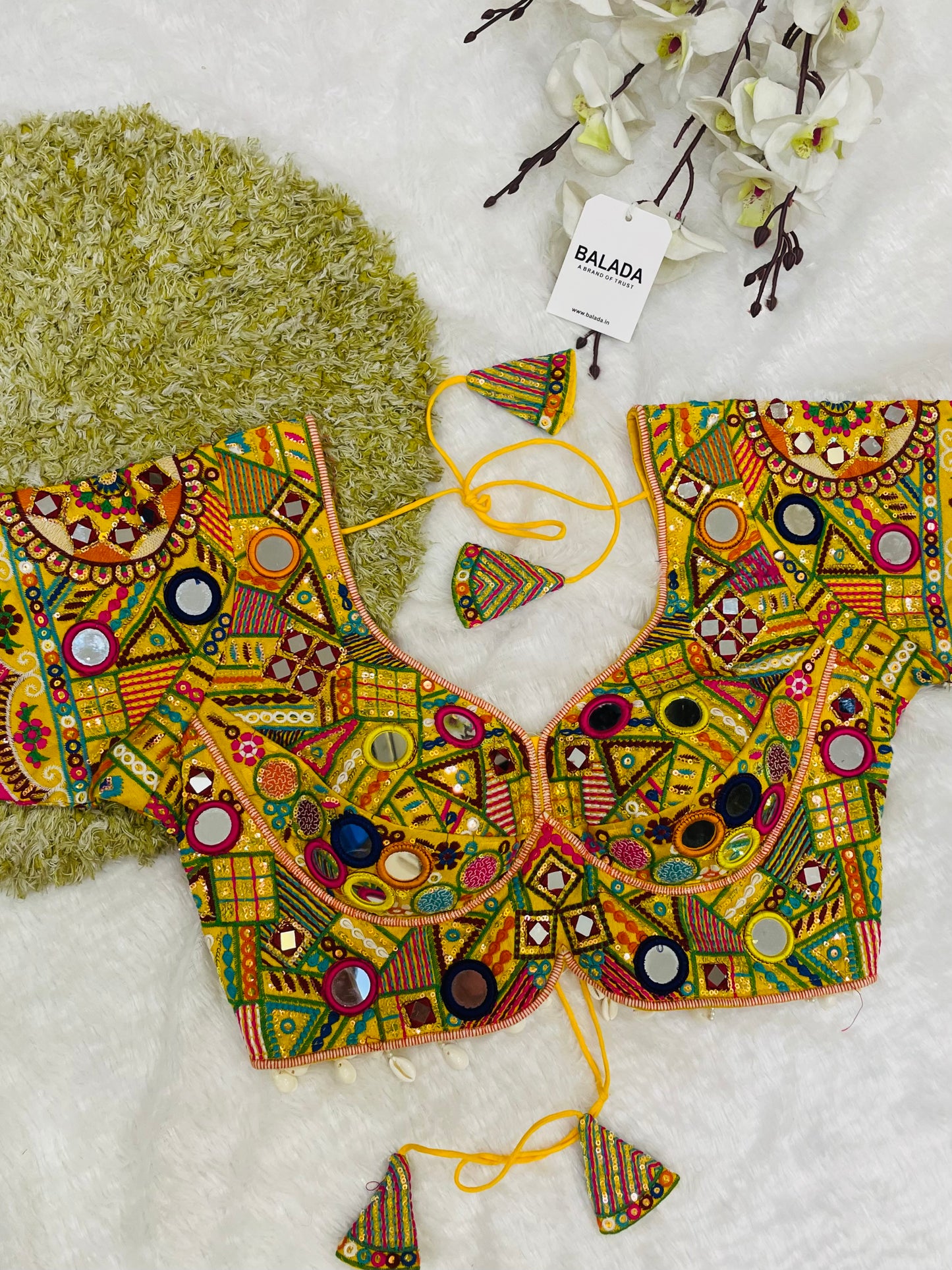 Designer Embroidered Navratri Blouse – Heavy Mirror Work Choli