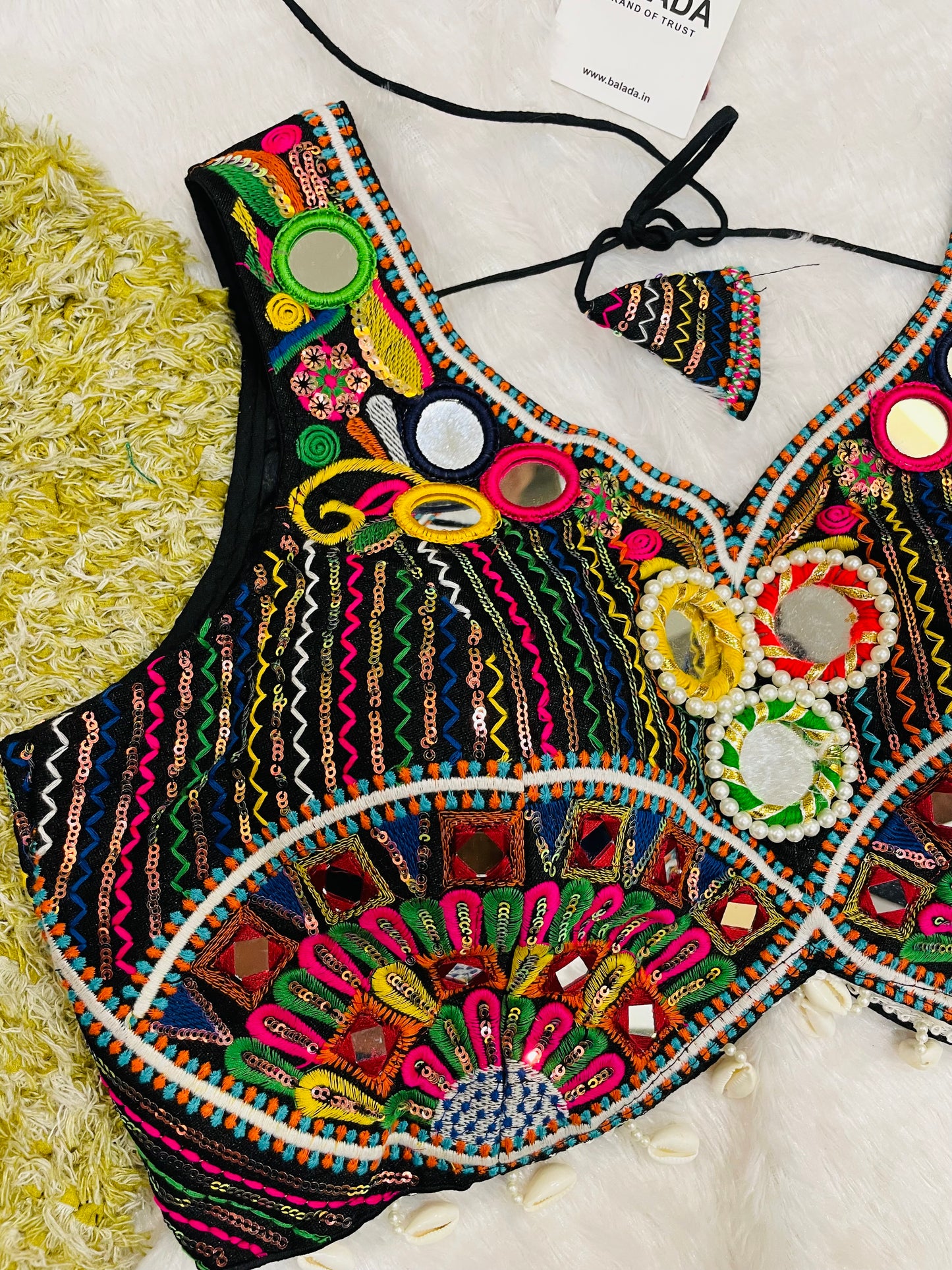 Designer Embroidered Navratri Blouse – Mirror Work Choli