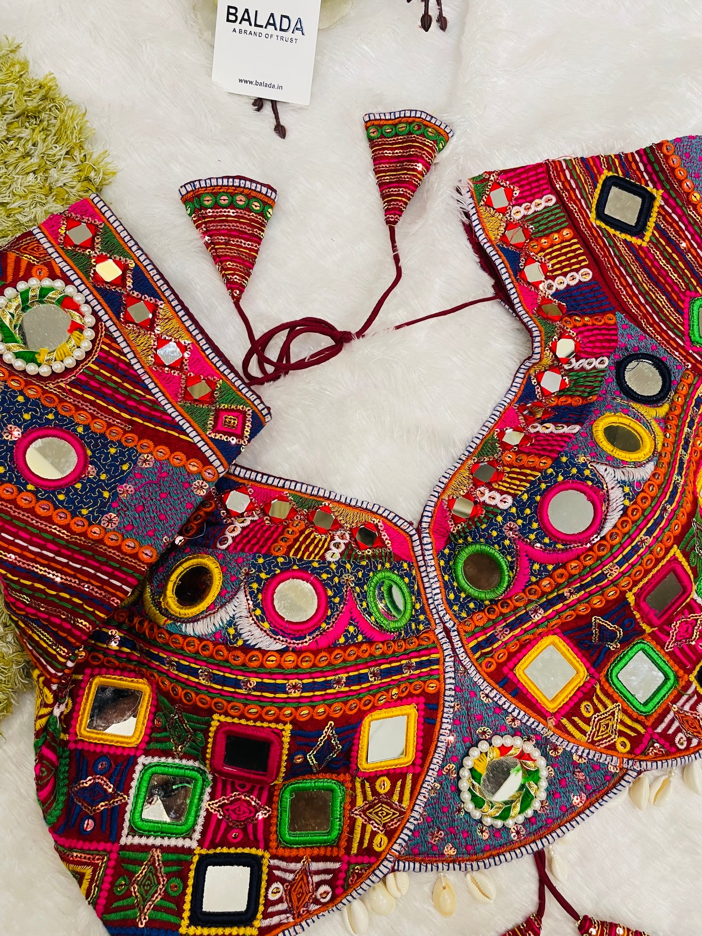 Designer Embroidered Navratri Blouse – Heavy Mirror Work Choli