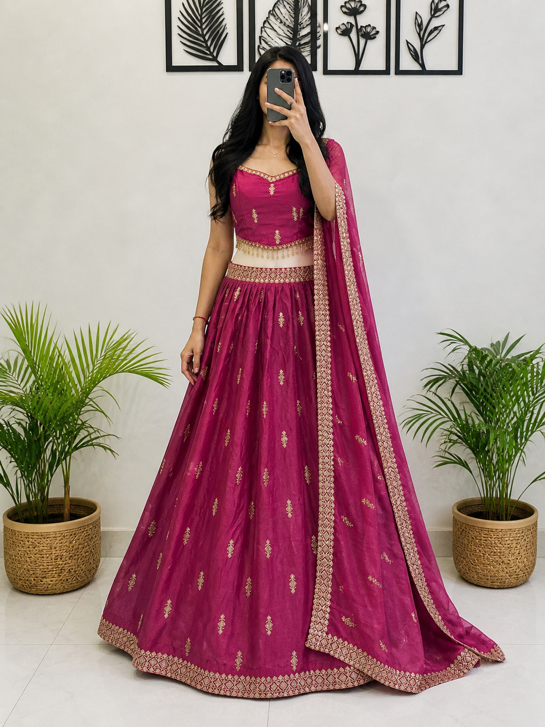 Wine Pink Lehenga