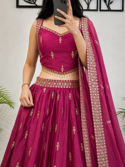 Wine Pink Lehenga