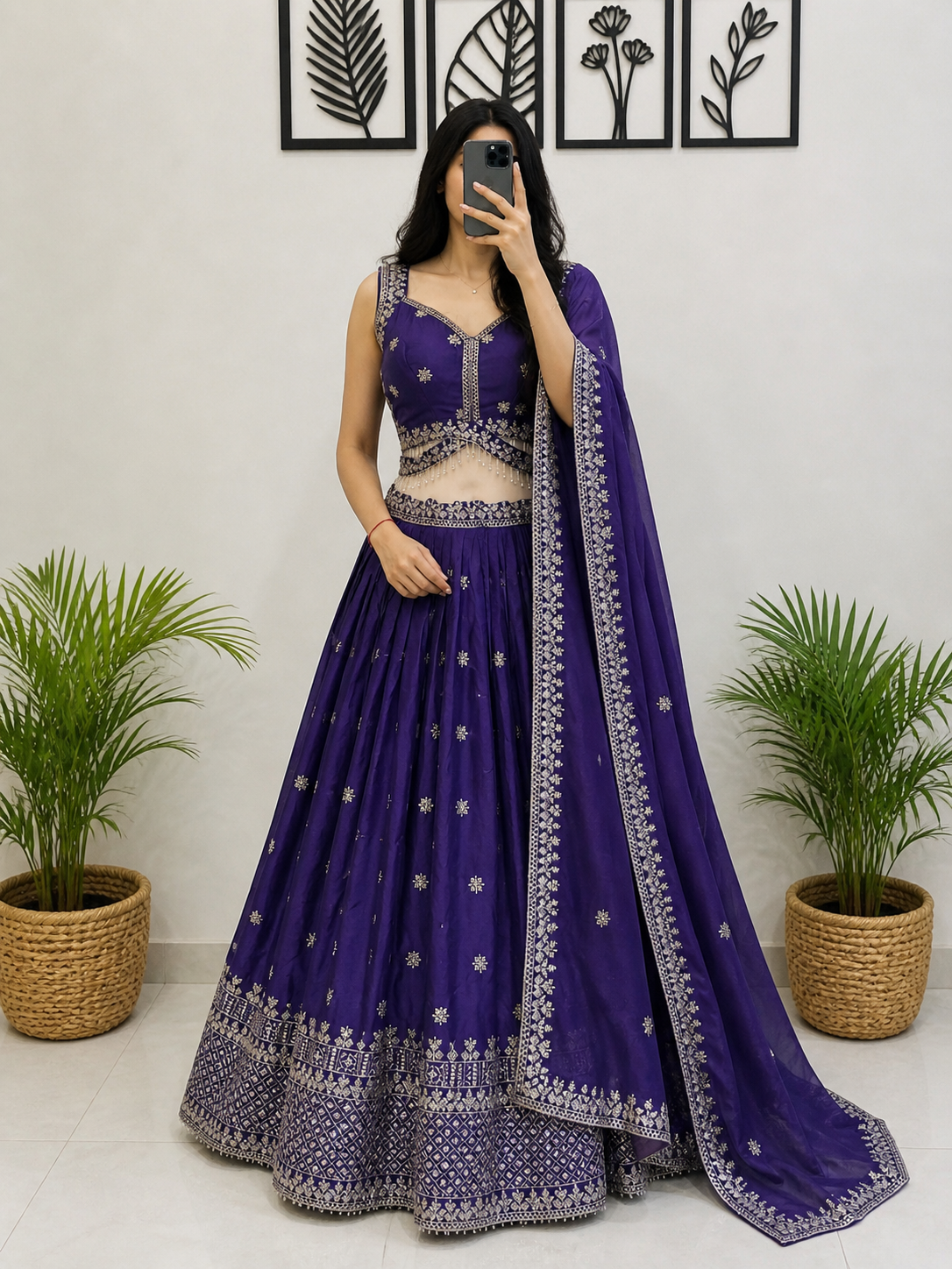 Designer Purple Lehenga