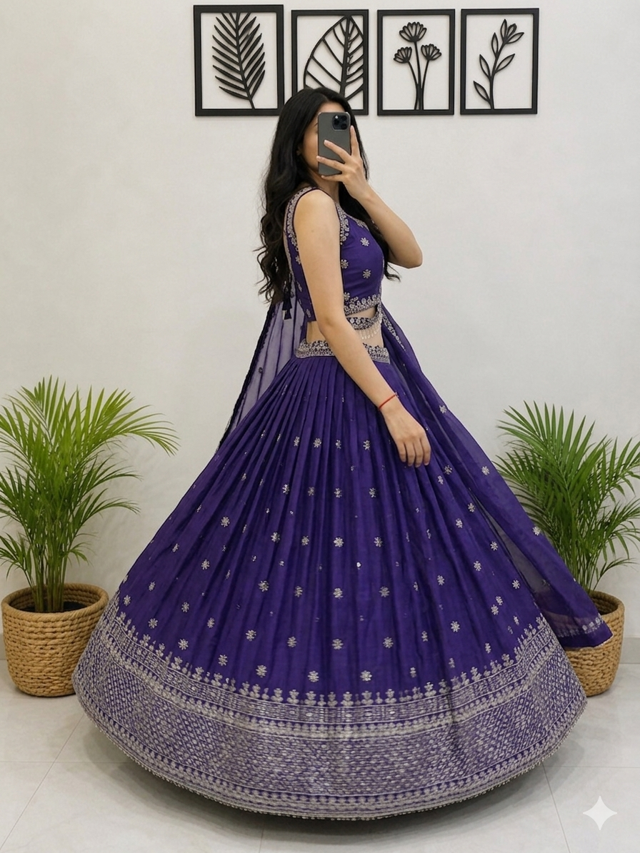 Designer Purple Lehenga