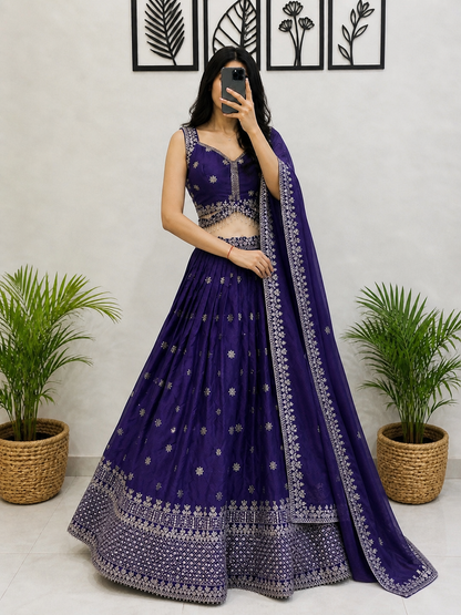 Designer Purple Lehenga