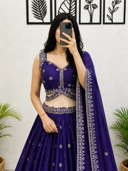 Designer Purple Lehenga
