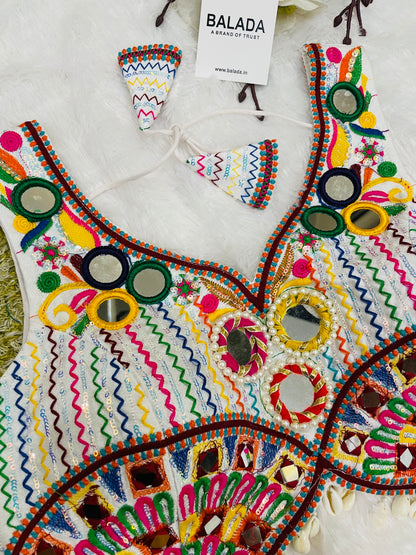 Designer Embroidered Navratri Blouse – Mirror Work Choli