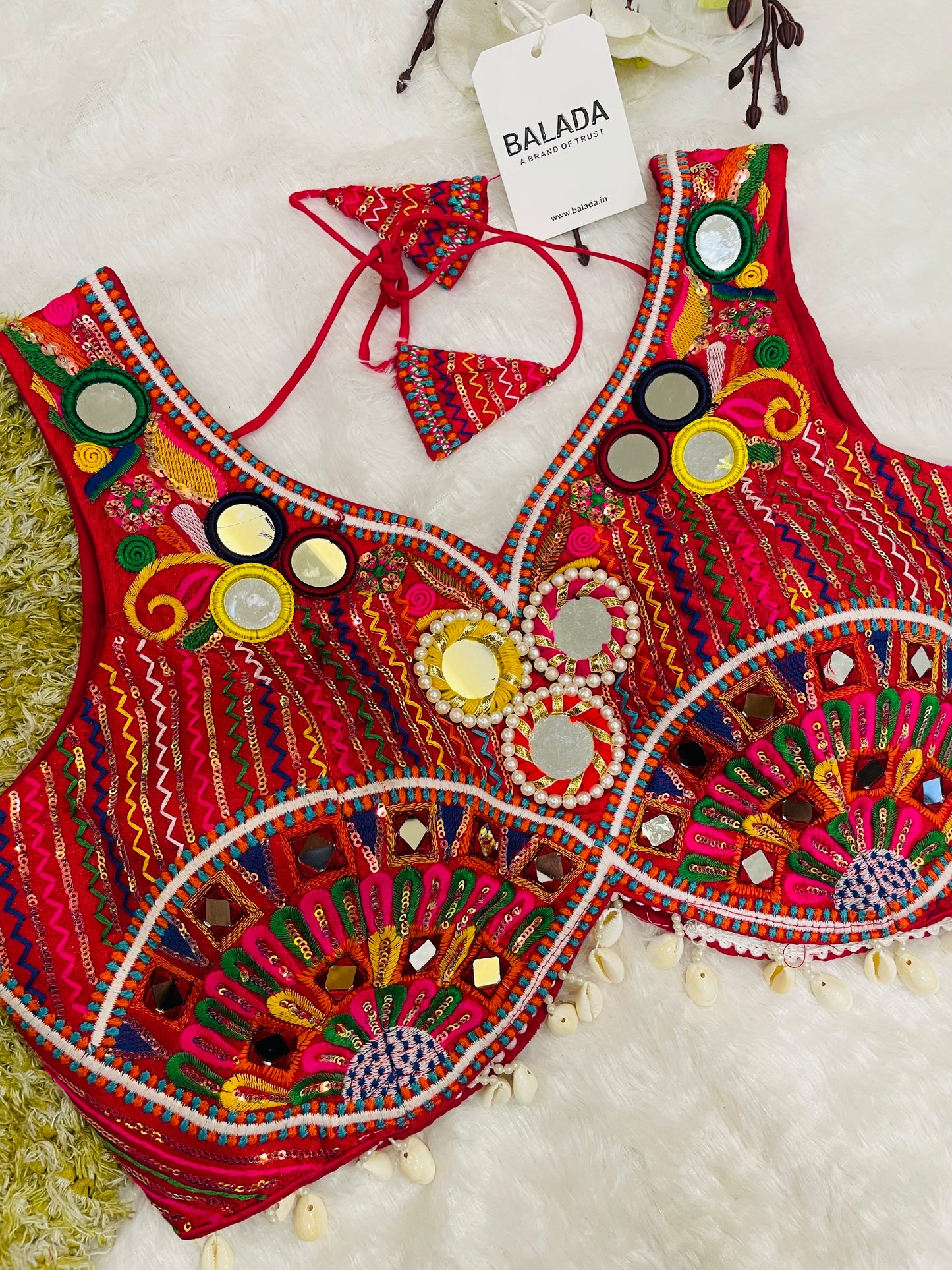 Designer Embroidered Navratri Blouse – Mirror Work Choli