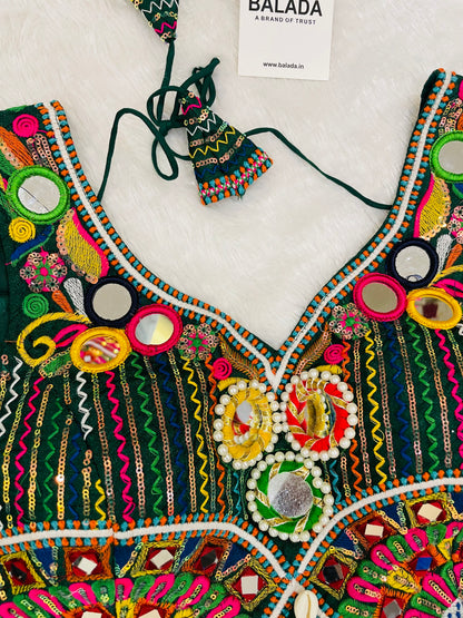 Designer Embroidered Navratri Blouse – Mirror Work Choli