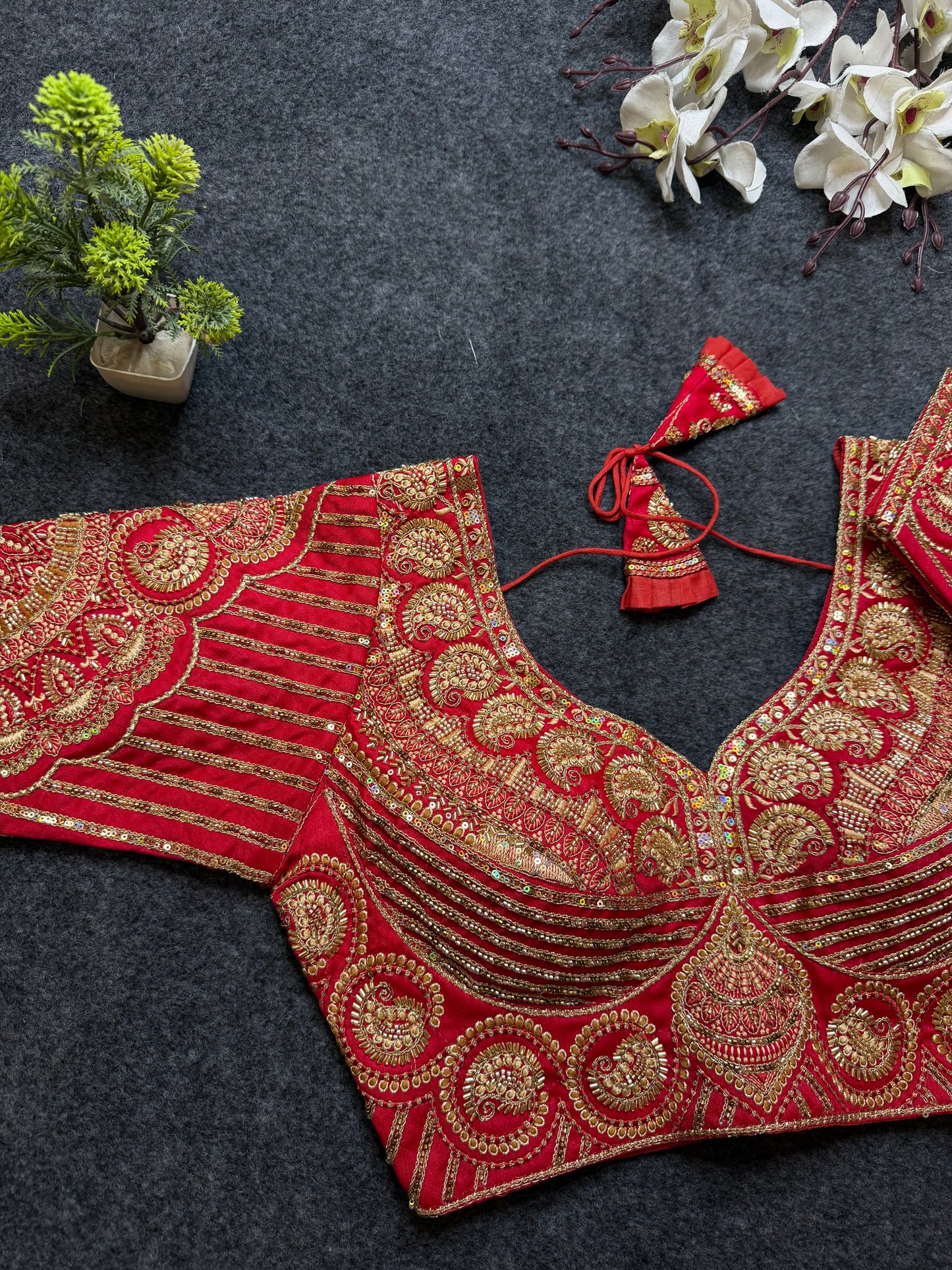 Designer Red Blouse
