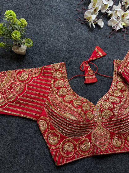 Designer Red Blouse
