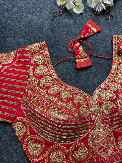 Designer Red Blouse