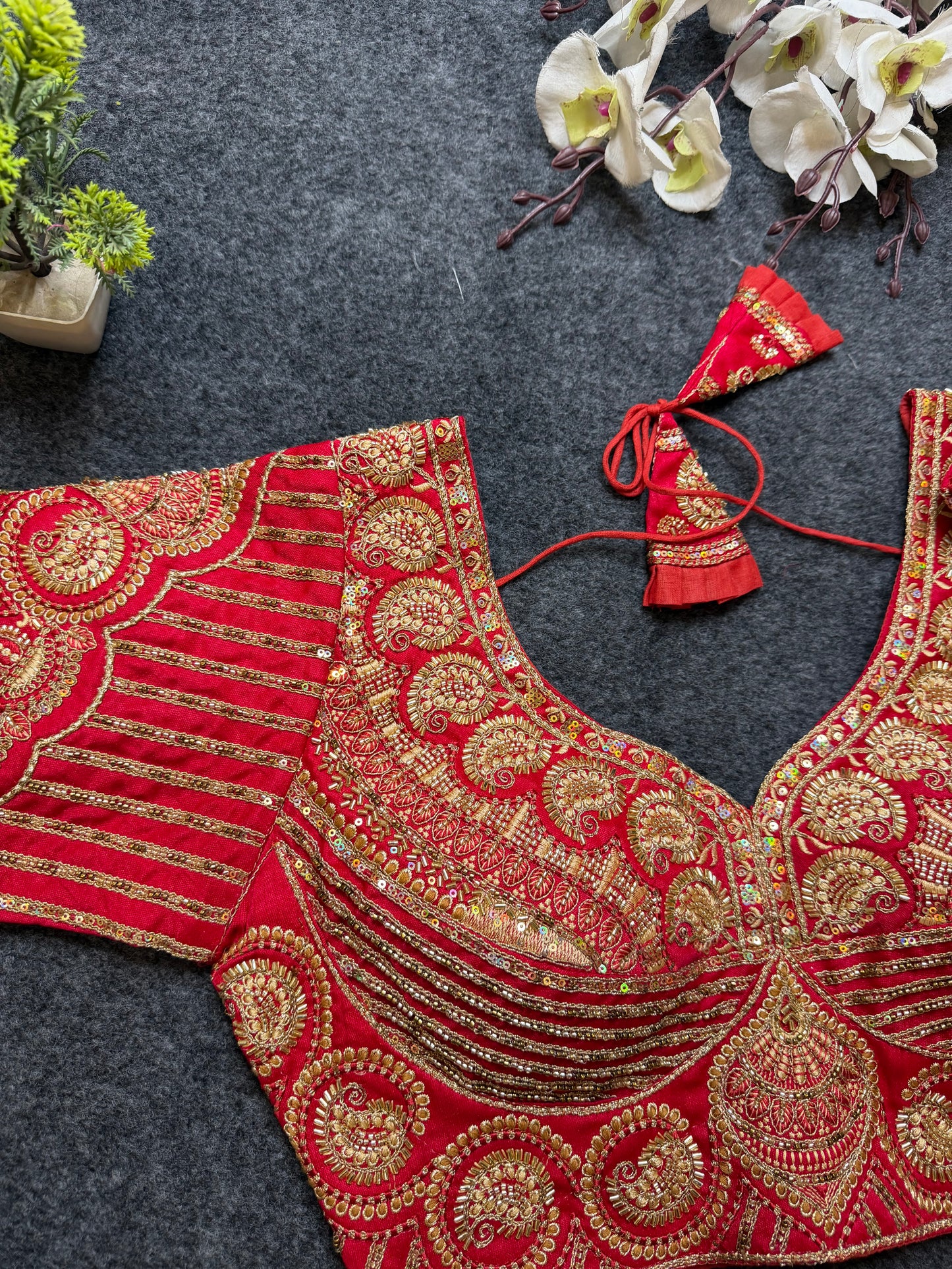 Designer Red Blouse