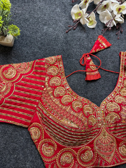 Designer Red Blouse