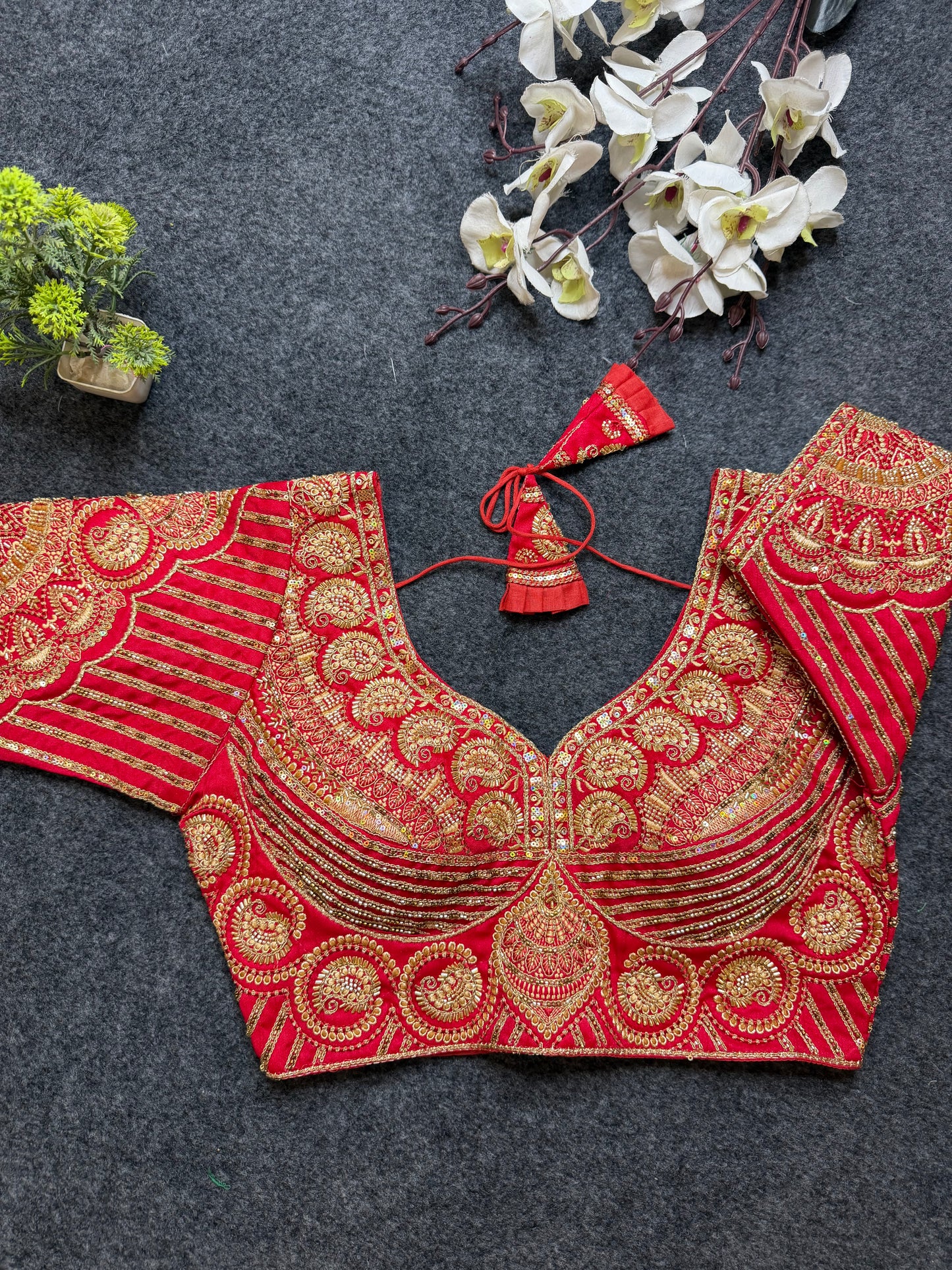 Designer Red Blouse