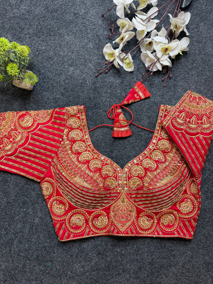 Designer Red Blouse