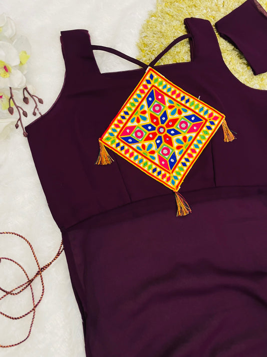 Trendy Embroidered Square Yoke Kurtis – Elegant Solid Festive Wea